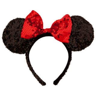 Women Adult Minnie Mouse Red Bow Ears Headband Gloves NWT Disney Parks Store