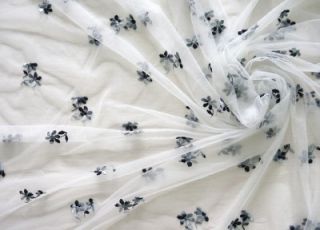 40" 102cm Embroidered Tulle Net Lace Fabric per Yard