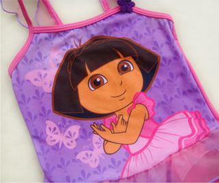 Dora The Explorer Girl Baby Tutu Swimming Costume Swimsuit Swimwear Tankini 2 9Y