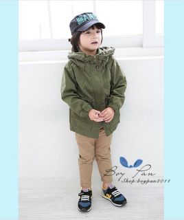 New Children Clothing Cool Boys Casual Pure Color Coat Outerwear Sz3 8years
