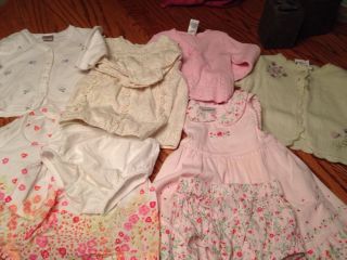 Huge Lot Baby Girl Clothes 6 9 Months Dress Sweater Very Nice