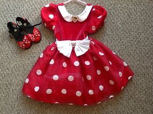 Disney Minnie Mouse Toddler Girl Size 2T 3T Red Dress Only Halloween Costume