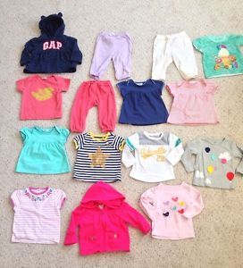 Baby Girl Clothing Lot Gap Boden Stella Blue More 6 12 Months 15 Pieces