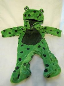 Faded Glory Frog Suit Costume PJ's 6 9 Months Girls Boys Toddler Very Cute