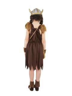 Girls Viking Fancy Dress Costume Medium Age 7 8 9 Bookweek Medieval Warrior