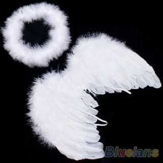 New Arrival Infant Newborn Baby Kids Angel Fairy Wing Costume Photo Prop BD4U