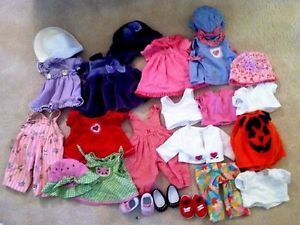 American Girl Bitty Baby Clothing Lot of 23 Overalls Dresses Hats Shirts Sweate