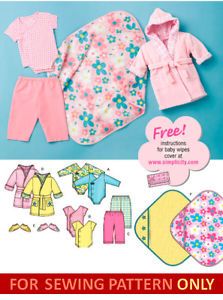 Sewing Pattern Make Baby Layette Clothes Boy Girl Preemie 24 Lbs