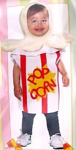 Popcorn at The Movies Baby Child Costume Size Infant 6 12 Months New