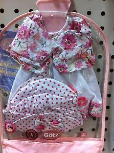 Gotz Baby Doll Clothing Outfit Accessories Floral Dress Set 30 33 cm 12 13"