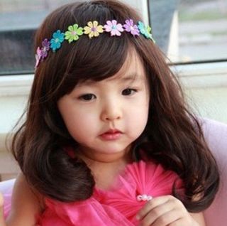 1 Baby Girls Colorful Flower Stretch Hair Headbands 21x3cm 8 2 8"x1 1 8"