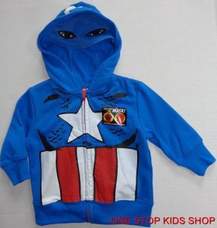 Captain America or Incredible Hulk 12 18 24 MO Sweatshirt Costume Hoodie Jacket