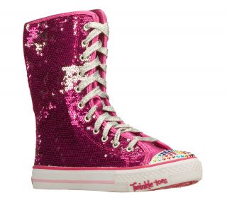 Skechers Twinkle Toes Shuffles Bizzy Bunch Baby Girl's Boots Pink 83311NHPK