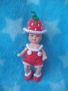 Jumpsuit Shoe Hat Handmade Crochet Clothes Barbie Baby Krissy 2 5 Doll Toys
