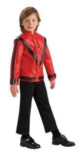Michael Jackson Thriller 80s Red Deluxe Jacket Child Costume Boy Kid Theme Party
