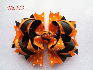 12 Blessing Girl Costume Boutique 5 5 inch Blooming Hair Bows Clip 158 No D5A