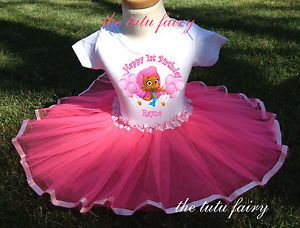 Pink Bubble Guppies Birthday Outfit Name Age Shirt T Shirt Tutu Set Girl Baby