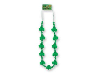 Shamrock Necklace with Flashing LED Lights Irish Party Accessory New