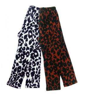 Girl Leopard Winter Warm Thick Leggings Fleece Lined Kid Trousers Ages 2 7 Years
