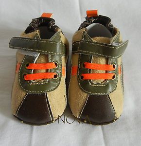 Brown Boy Infant Toddler Shoes Baby Boy Pre Walker Shoes size3 4 5