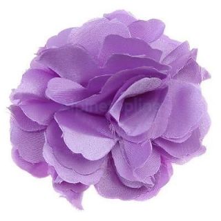 10pcs Women Girls Satin Peony Flower Hair Clips Brooches New Color Assorted