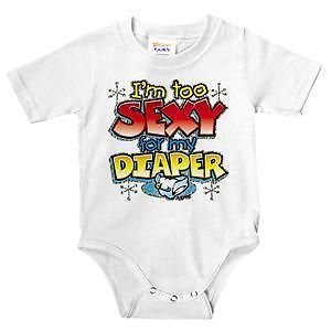 Sexy Diaper White Baby Creeper Sizes 3 24 Mths