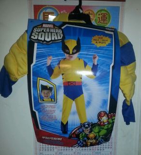 New Wolverine Toddler Boy Muscle Halloween Costume Size 2T Dress Up