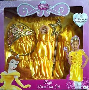 Disney Princess Belle Dress Up Set Children Kids Toddler Girls Costume Play Toys