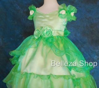 Green Wedding Flower Girl Pageant Dress Sz 10 12 FG68GN