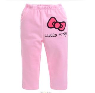 New Baby Kids Girls Outerwear Long Pants Set Clothes Girls Costume "Kitty" C67