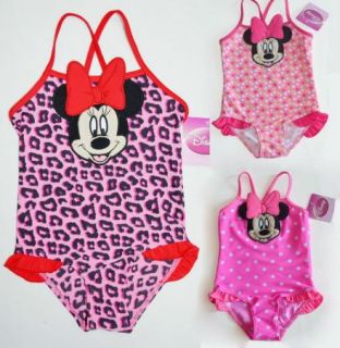  Minnie Mouse Girls Swimsuit Swimwear Dress Tankini Bikini 2 7Y