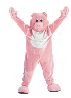 Pink Pig Hog Mascot Costume Adult Farm Animal New