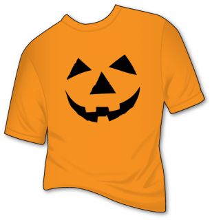 Halloween Pumpkin Face T Shirt Costume Fancy Dress Funny Tshirt