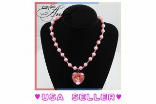 Kid Girl Toddler Disney Barbie Princess Pearl Diamond Necklace Dress Up Costume