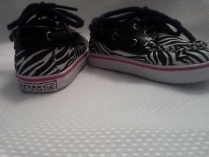 Infant Girls Sperry Shoes Size 2 New in Box Zebra Print