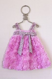 EEUC One Posh Kid Pink Rosette Tulle Easter Girls Dress 12 Months $89