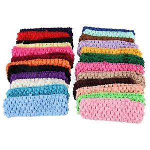 50 Stretch 1 5 Crochet Baby Girls Hair Band Headbands