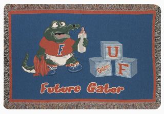 34" x 52" University of Florida Future Gator NCAA Childrens Afghan Throw Blanket