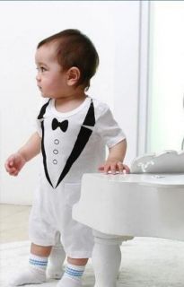 Cute Children Baby Gentle Boy Clothing Romper Set for Newborn 12 18M 90 C05