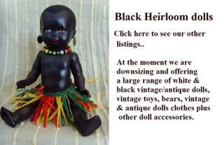1960s Vintage African American Black Baby Doll Original Clothes Retro Hawaiin