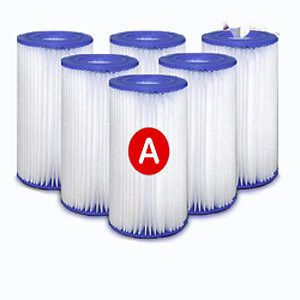6 Pack Intex Type A Swimming Pool Above Ground Filter Cartridges 59900