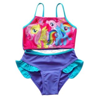 My Little Pony Girl Kids Bathing Suit Swimsuit Swimwear Swimming Costume Sz 6 7