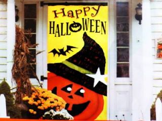 Halloween Decoration Prop House Party Jack O Lantern Pumpkin Door Cover New