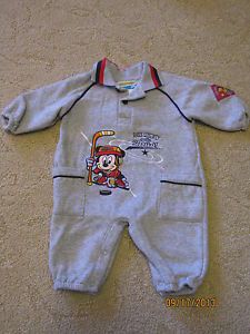 Boy's Infant Baby Clothes Mickey Mouse Hockey Sports 1 PC Outfit Size 0 6 Months