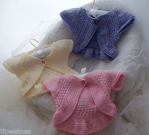 Hand Knitted Baby Clothes Girls Knitted Bolero Cardigans So Pretty