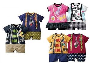 Baby Toddler Boys Girls Clothes Funny Adult Pretending Onesies Dressy Suits