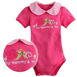 Made in Korea Mom and Me Pink Baby Boy Girl Infant Cotton Clothing WBA 1051