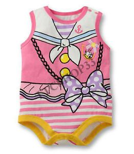 Newborn Baby Boys Girls Disney Daisy Casual Romper Bodysuit Jumpsuits Clothes