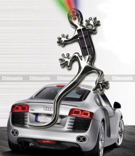 Car Solar Power Strobe Vibration Flash Alarm LED Warning Light Sensitive Gecko