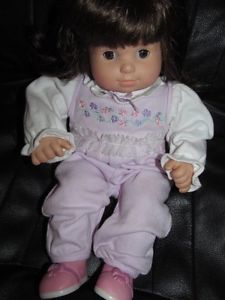 American Girl 15" Bitty Baby Twin Girl Brown Hair Doll Play Outfit Clothes Shoes